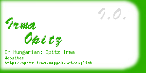 irma opitz business card